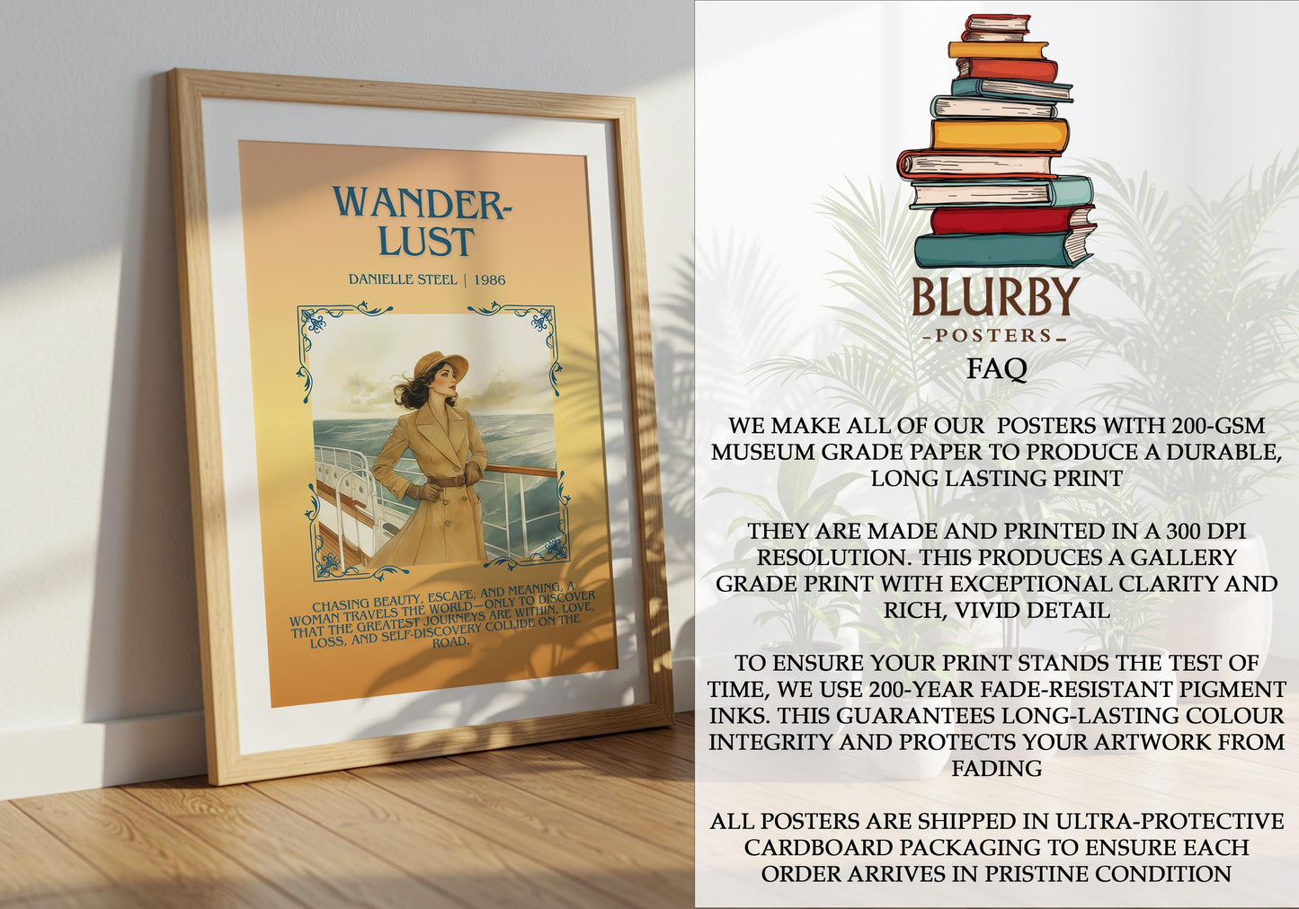 Wanderlust book poster packaging – museum-quality print rolled in protective tube