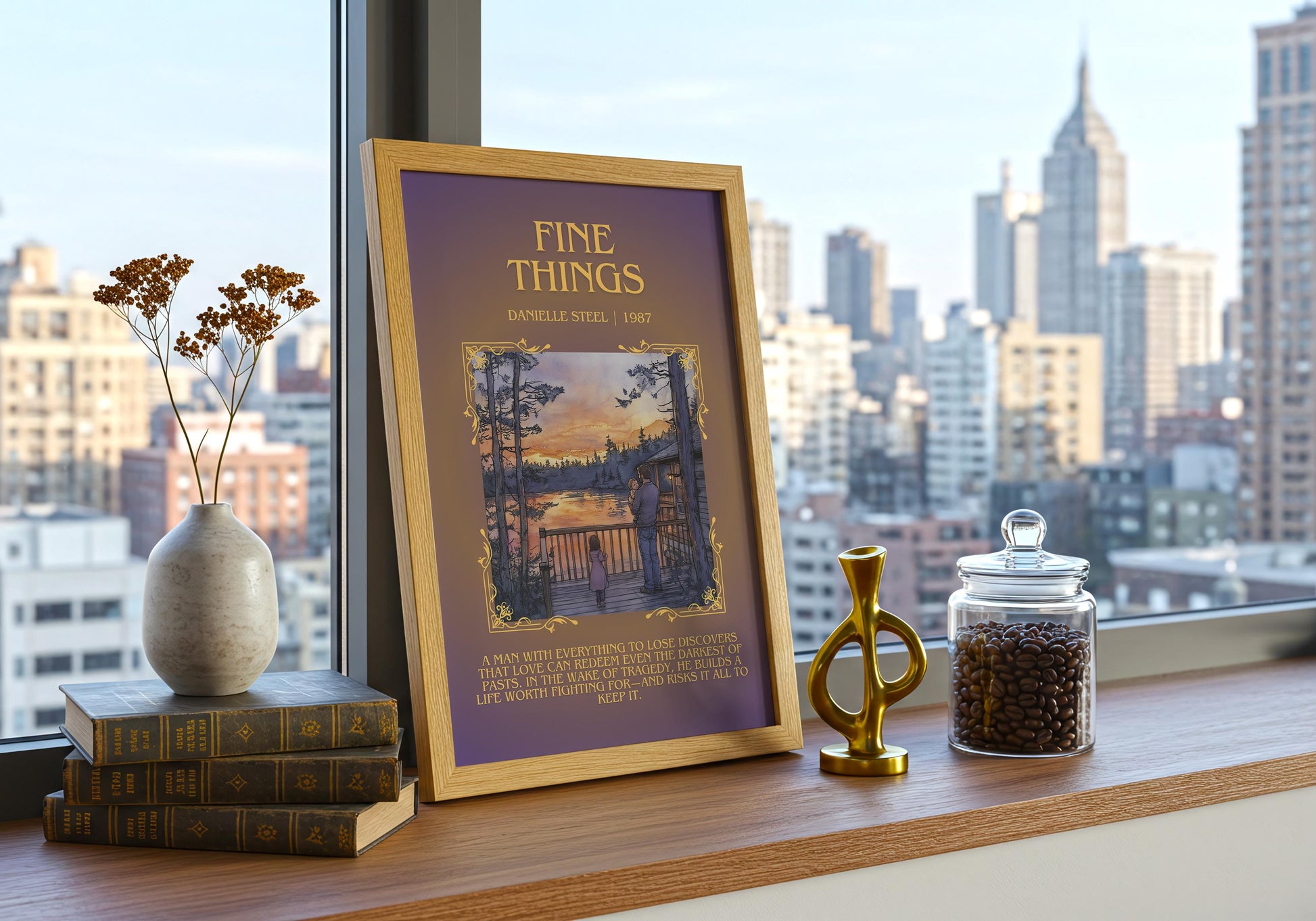 Fine Things by Danielle Steel | Descriptive Book Poster | Blurby