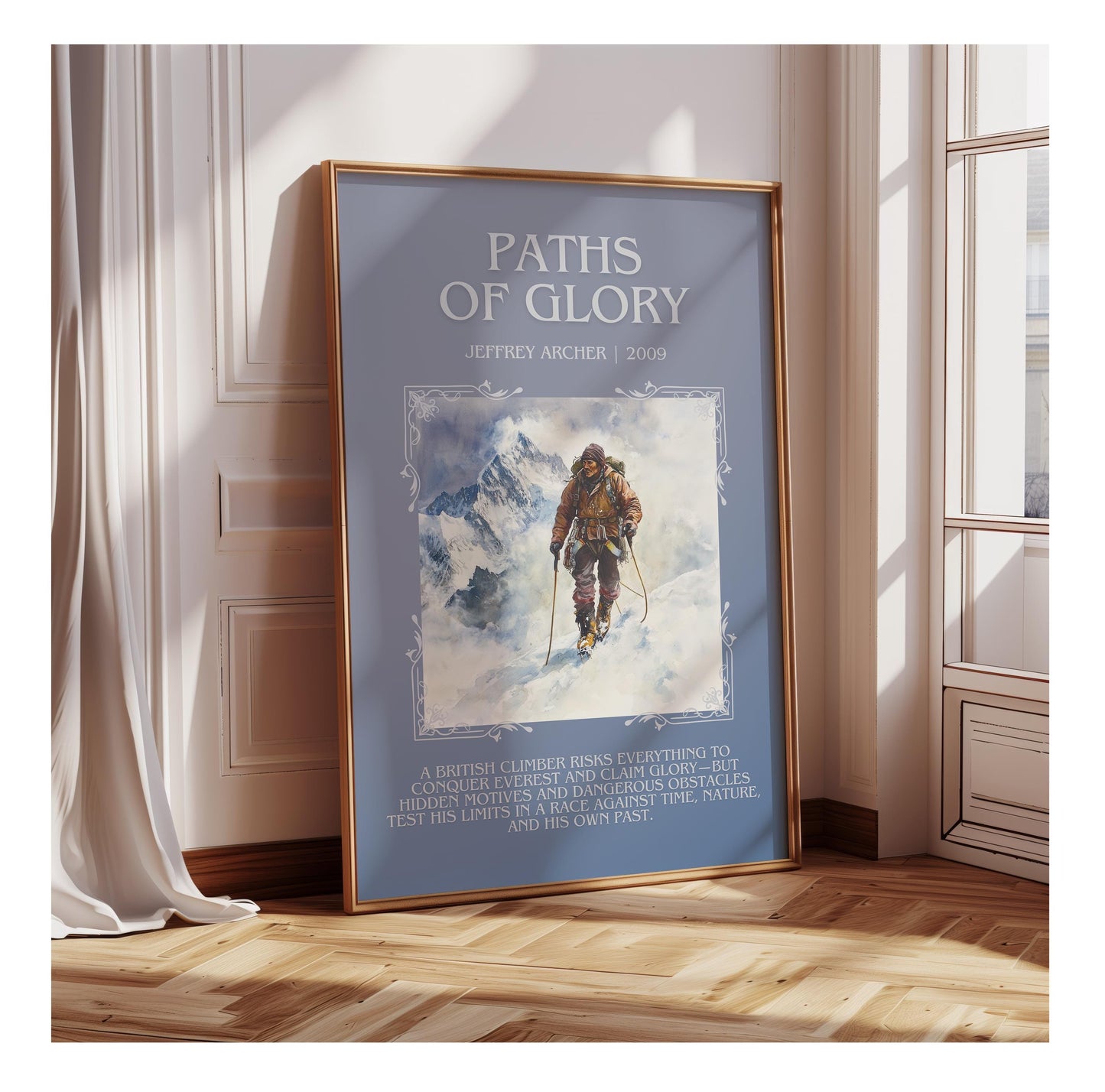 Paths Of Glory by Jeffrey Archer | Descriptive Book Poster | Blurby