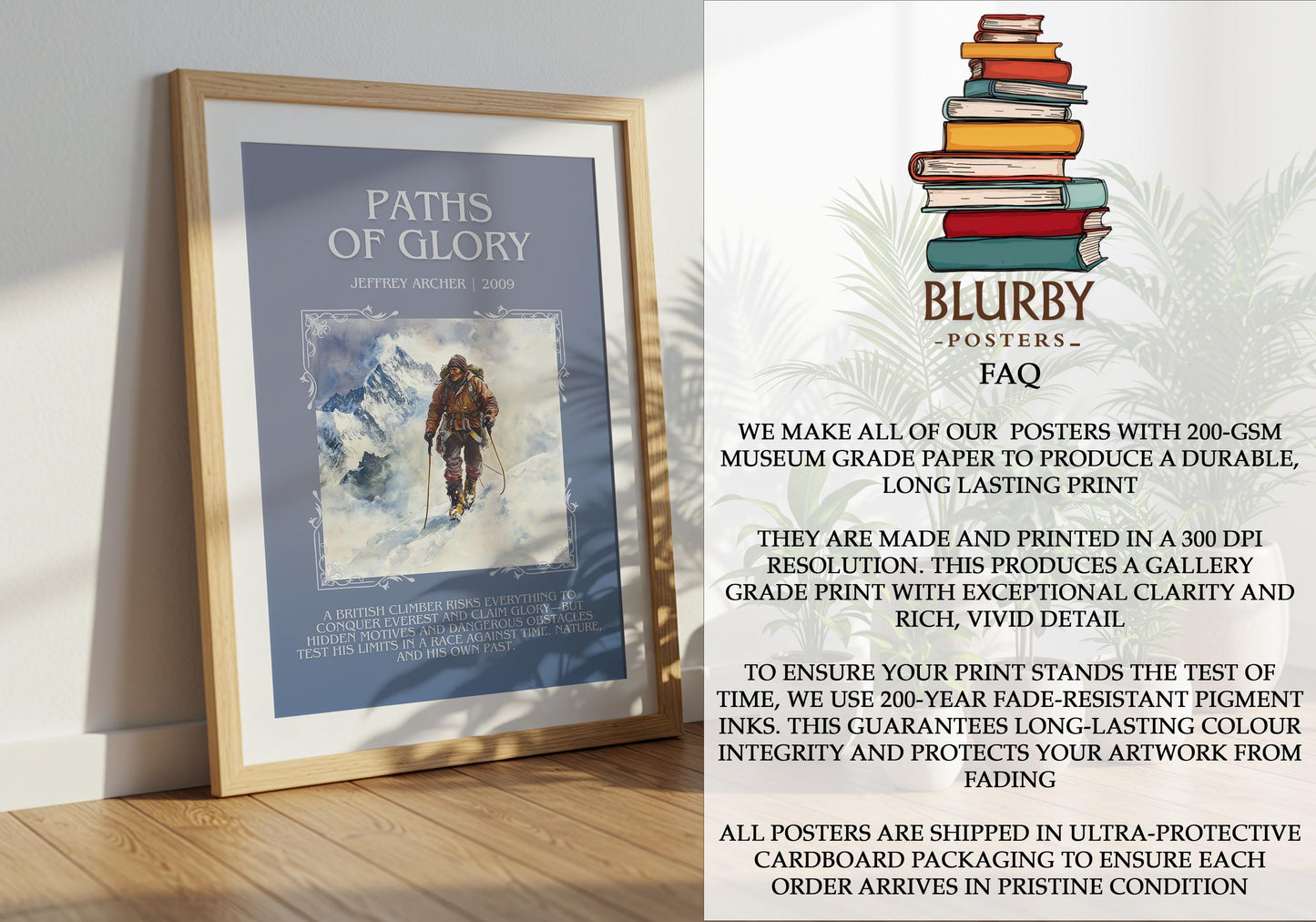 Paths Of Glory by Jeffrey Archer | Descriptive Book Poster | Blurby