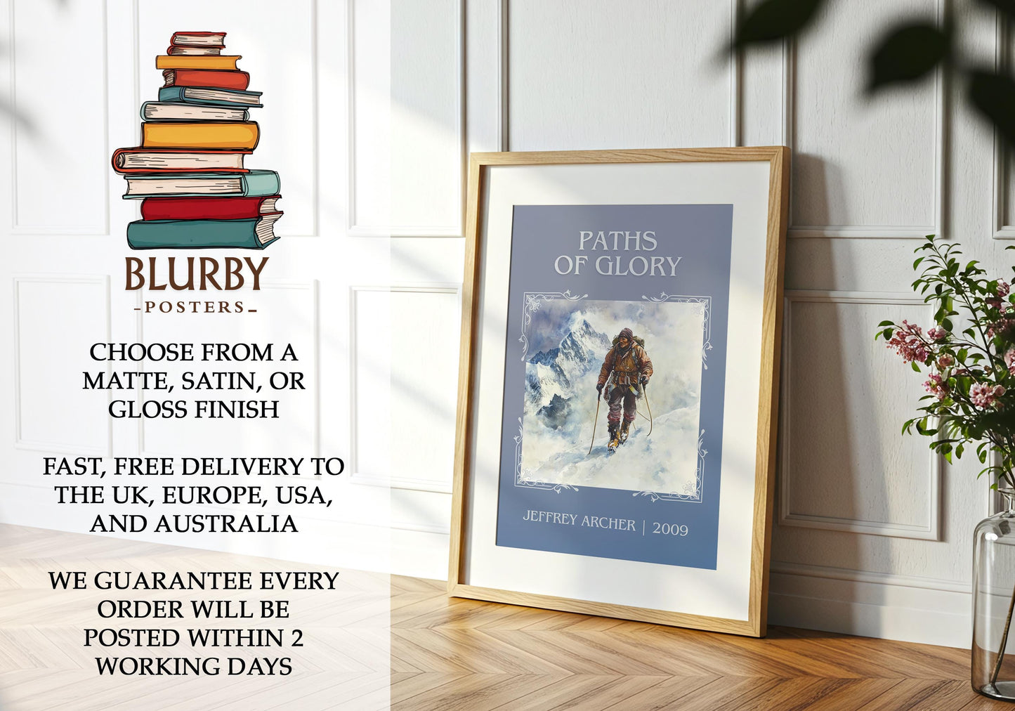 Paths of Glory book poster packaging – museum-quality print rolled in protective tube