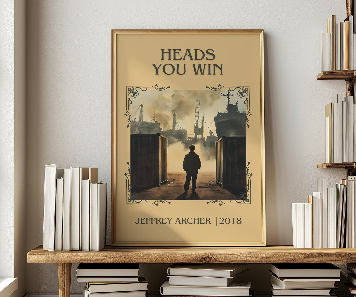 Heads You Win by Jeffrey Archer | Descriptive Book Poster | Minimalist