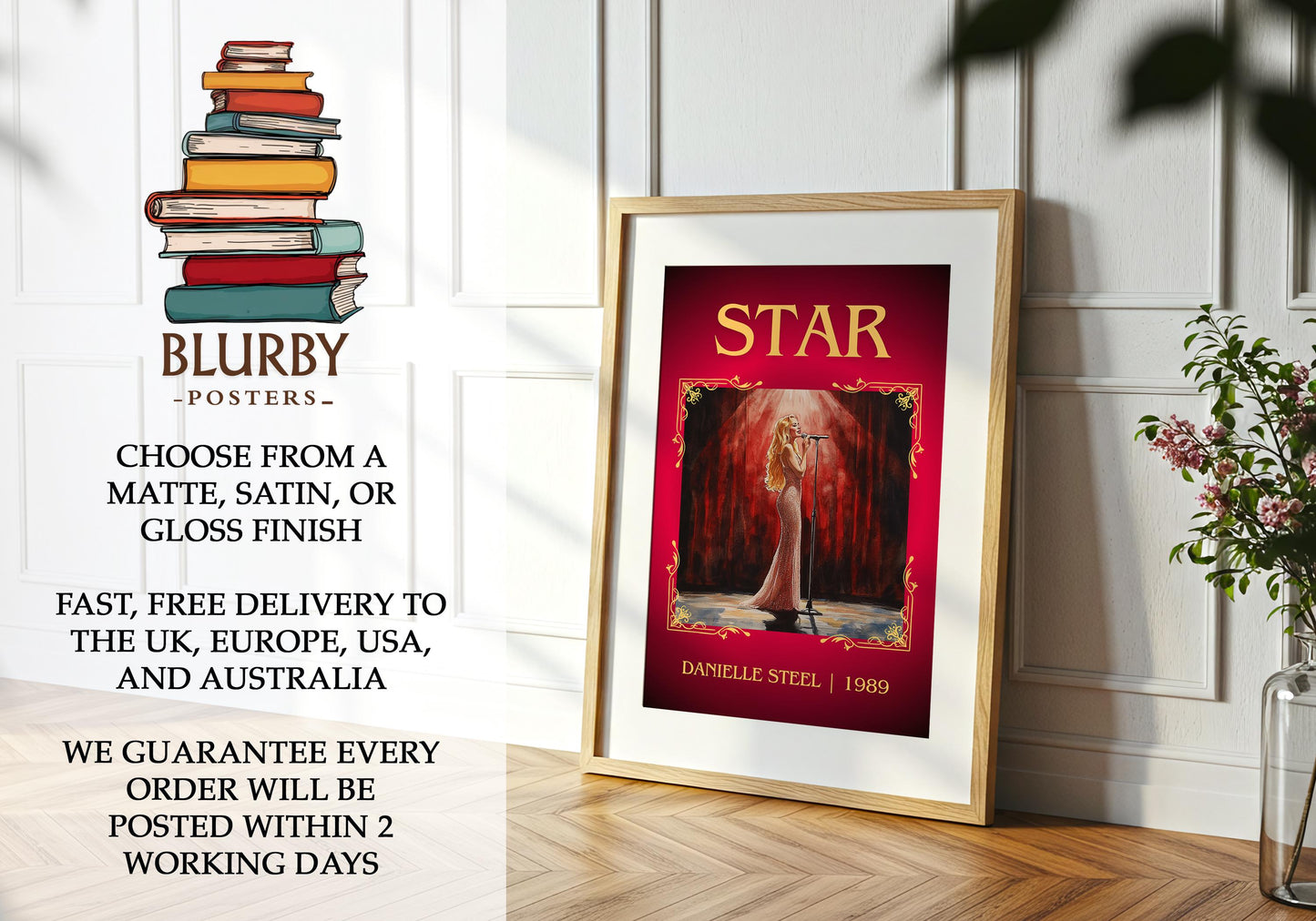 Star book poster packaging – museum-quality print rolled in protective tube
