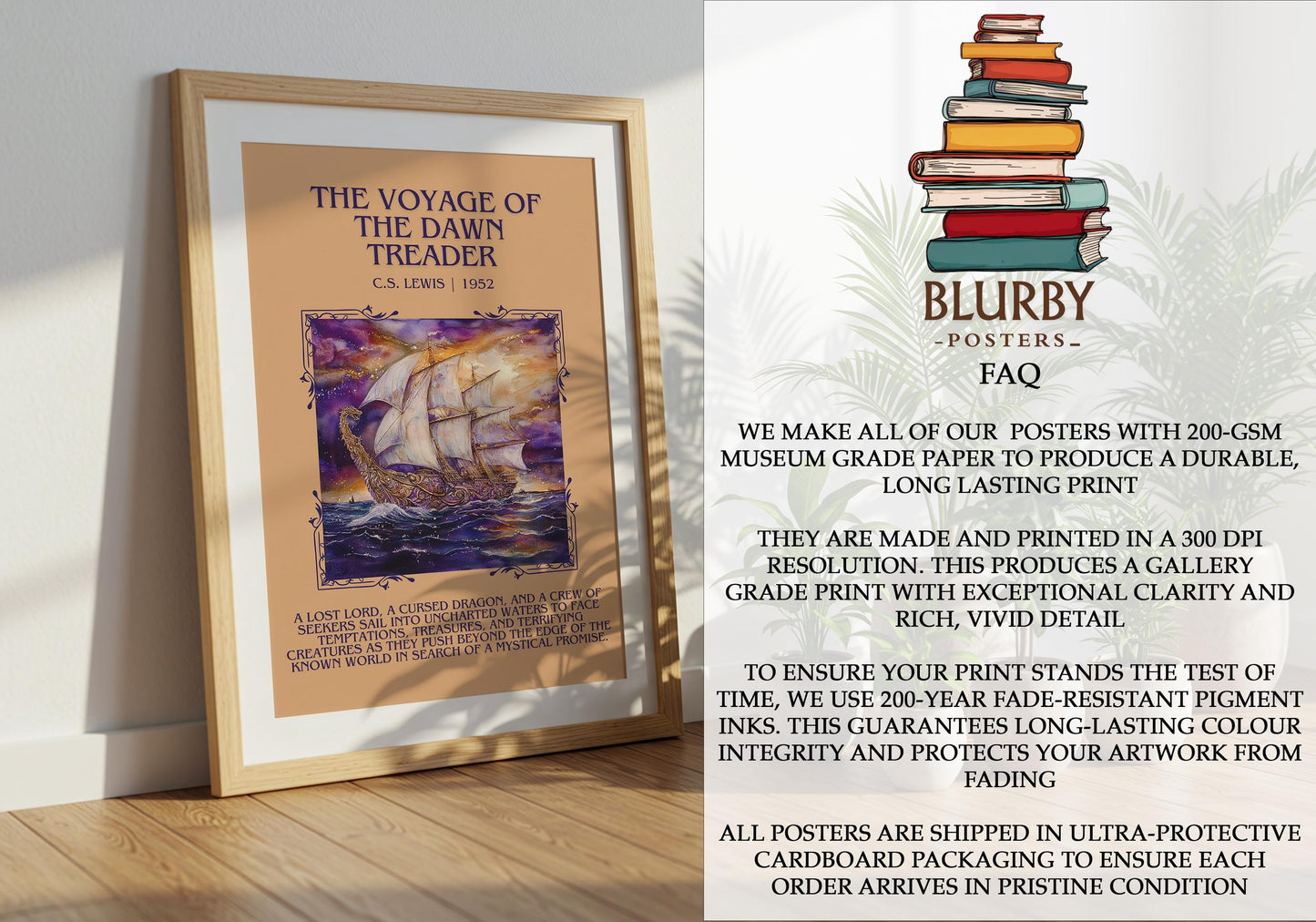 The Voyage Of The Dawn Treader by C.S. Lewis | Descriptive Book Poster | Blurby