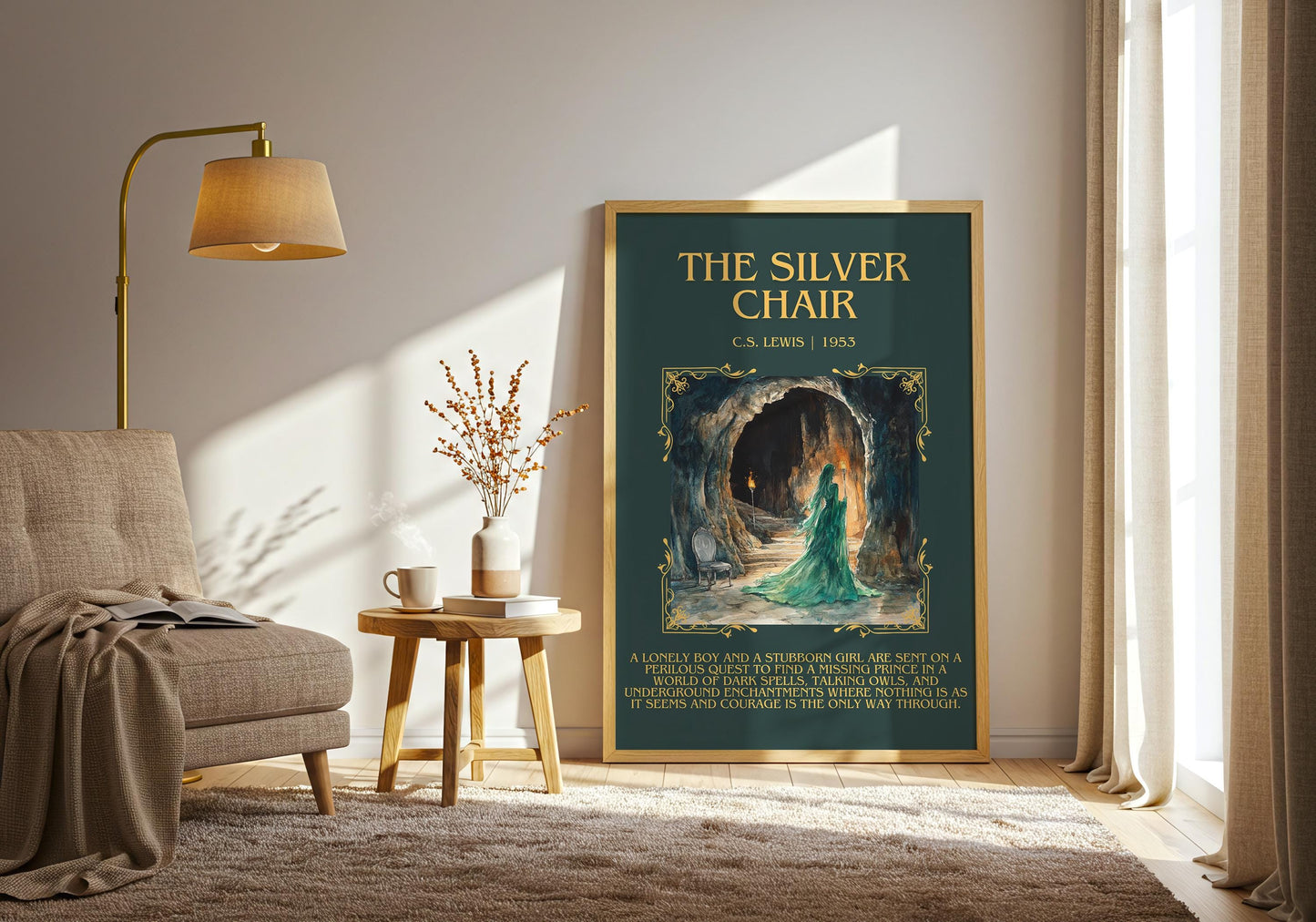 The Silver Chair by C.S. Lewis | Descriptive Book Poster | Blurby