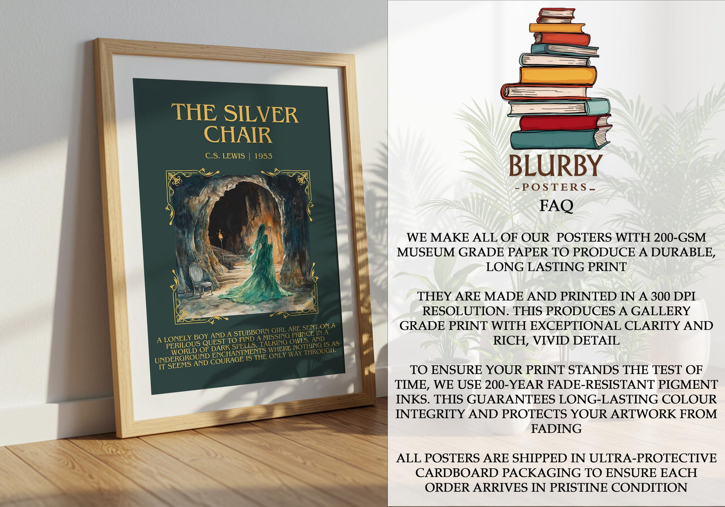 The Silver Chair by C.S. Lewis | Descriptive Book Poster | Blurby