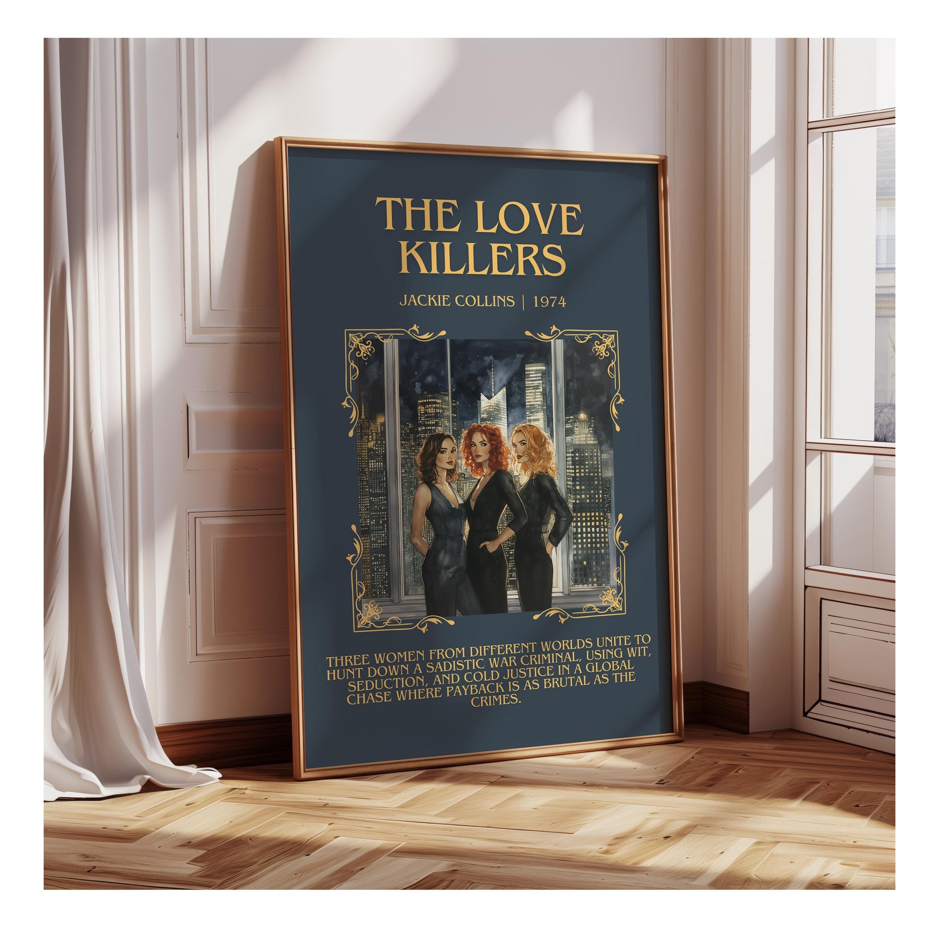 The Love Killers by Jackie Collins | Descriptive Book Poster | Blurby
