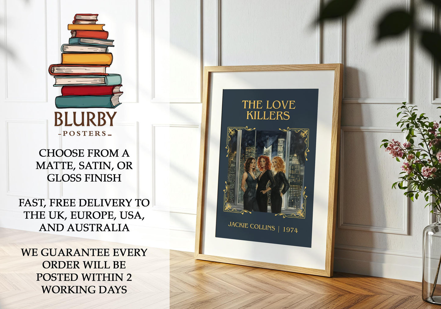 The Love Killers book poster packaging – museum-quality print rolled in protective tube