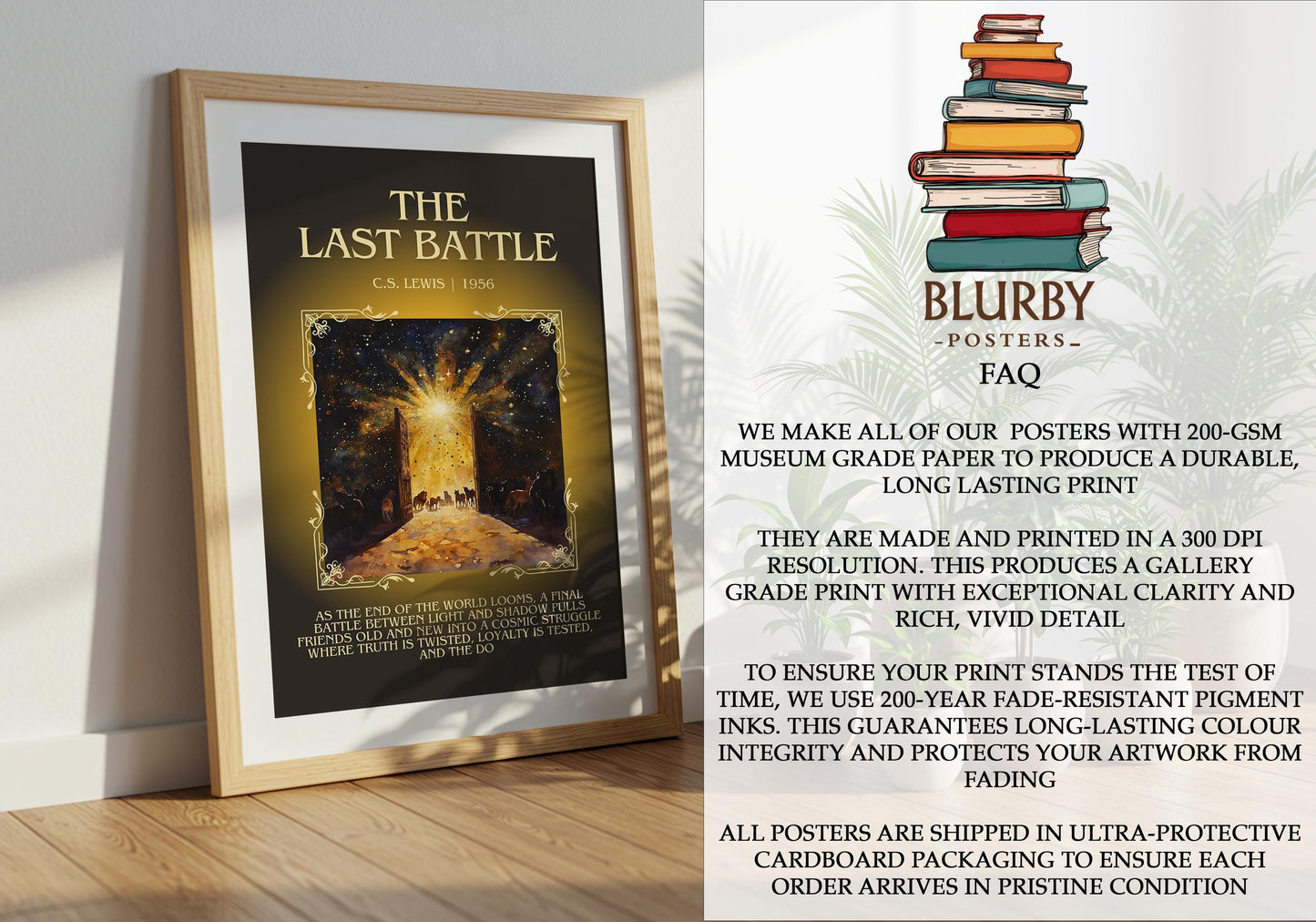 The Last Battle by C.S. Lewis | Descriptive Book Poster | Blurby