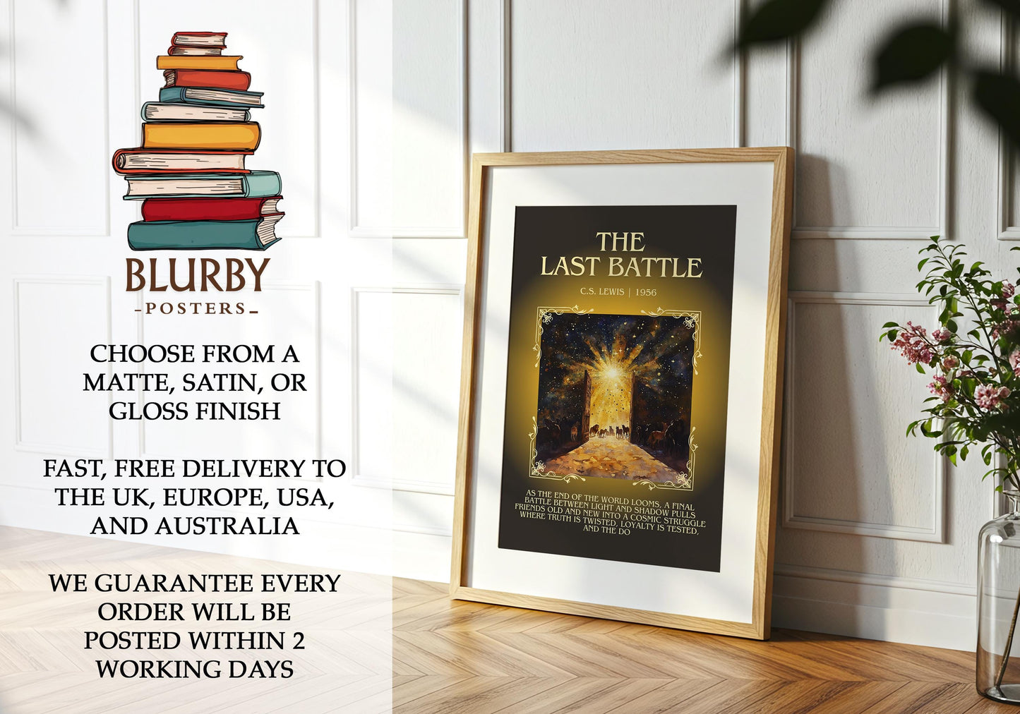The Last Battle by C.S. Lewis | Descriptive Book Poster | Blurby