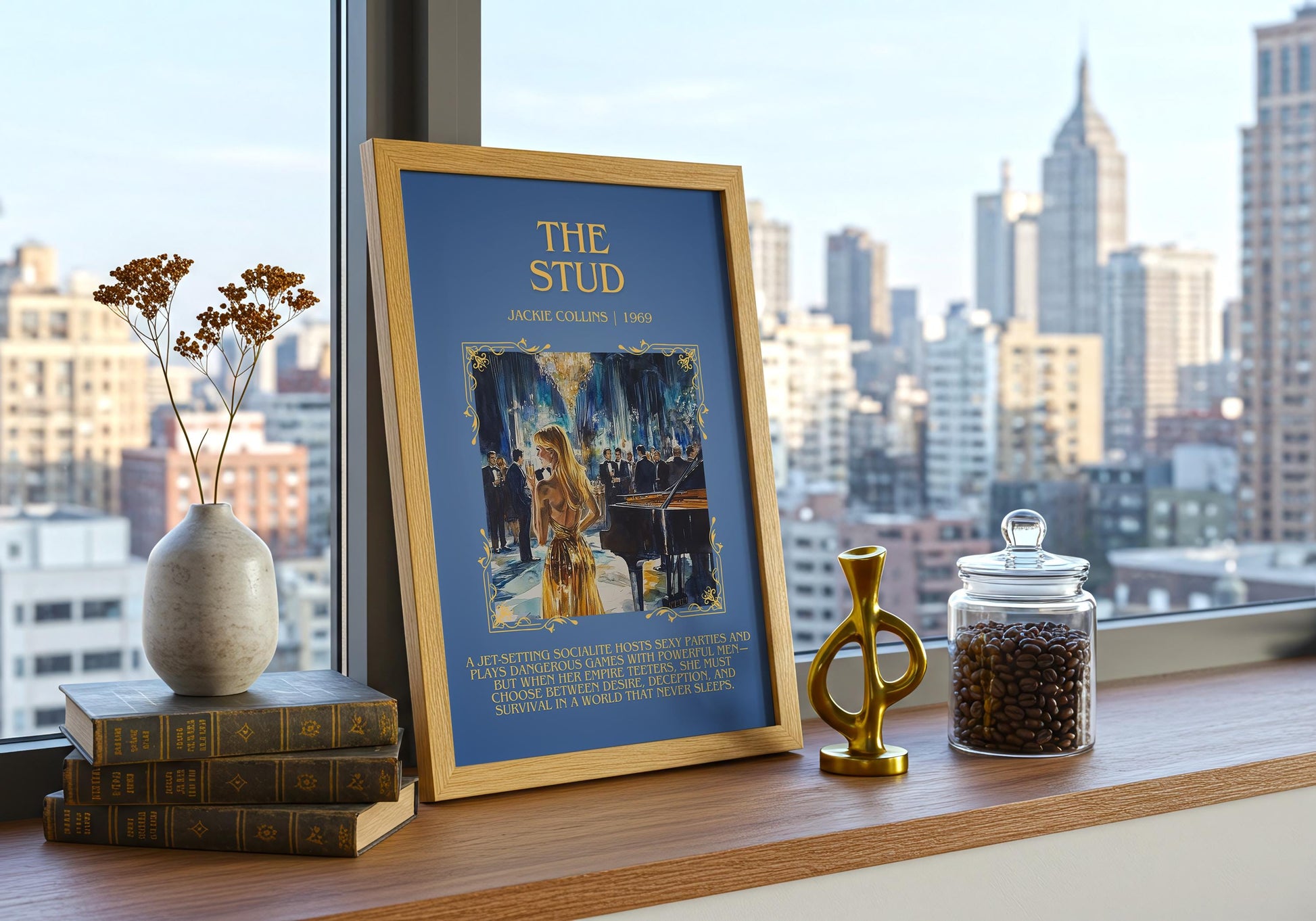 The Stud by Jackie Collins | Descriptive Book Poster | Blurby