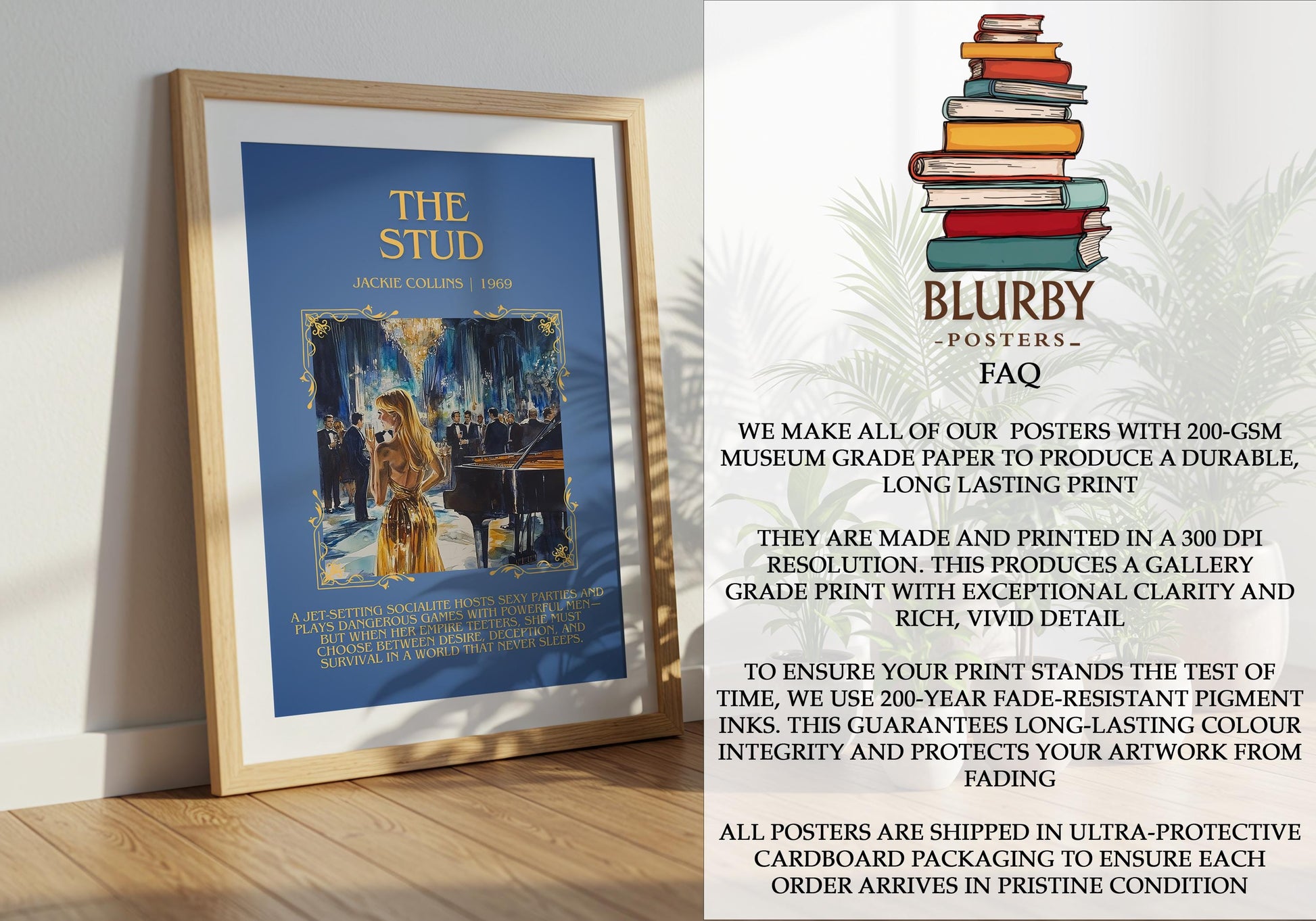 The Stud by Jackie Collins | Descriptive Book Poster | Blurby