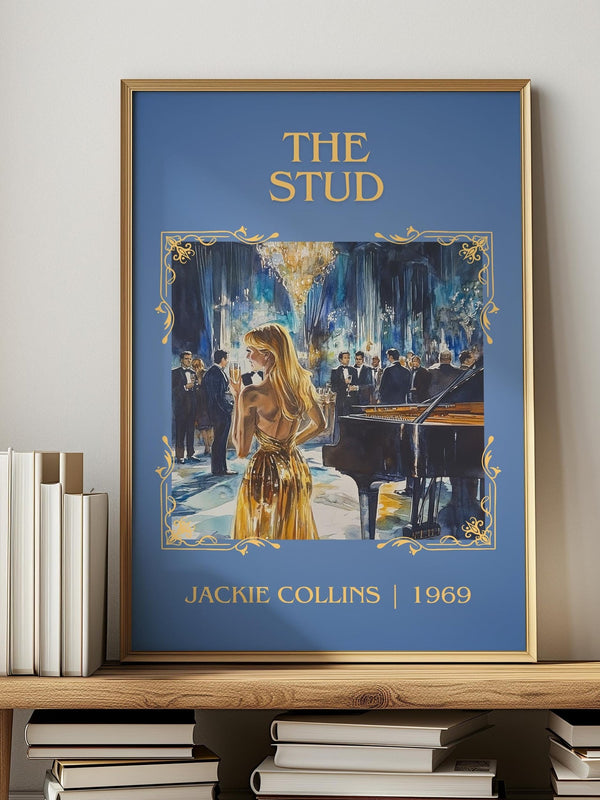 The Stud classic book art print in frame leaning in hallway – romance wall art