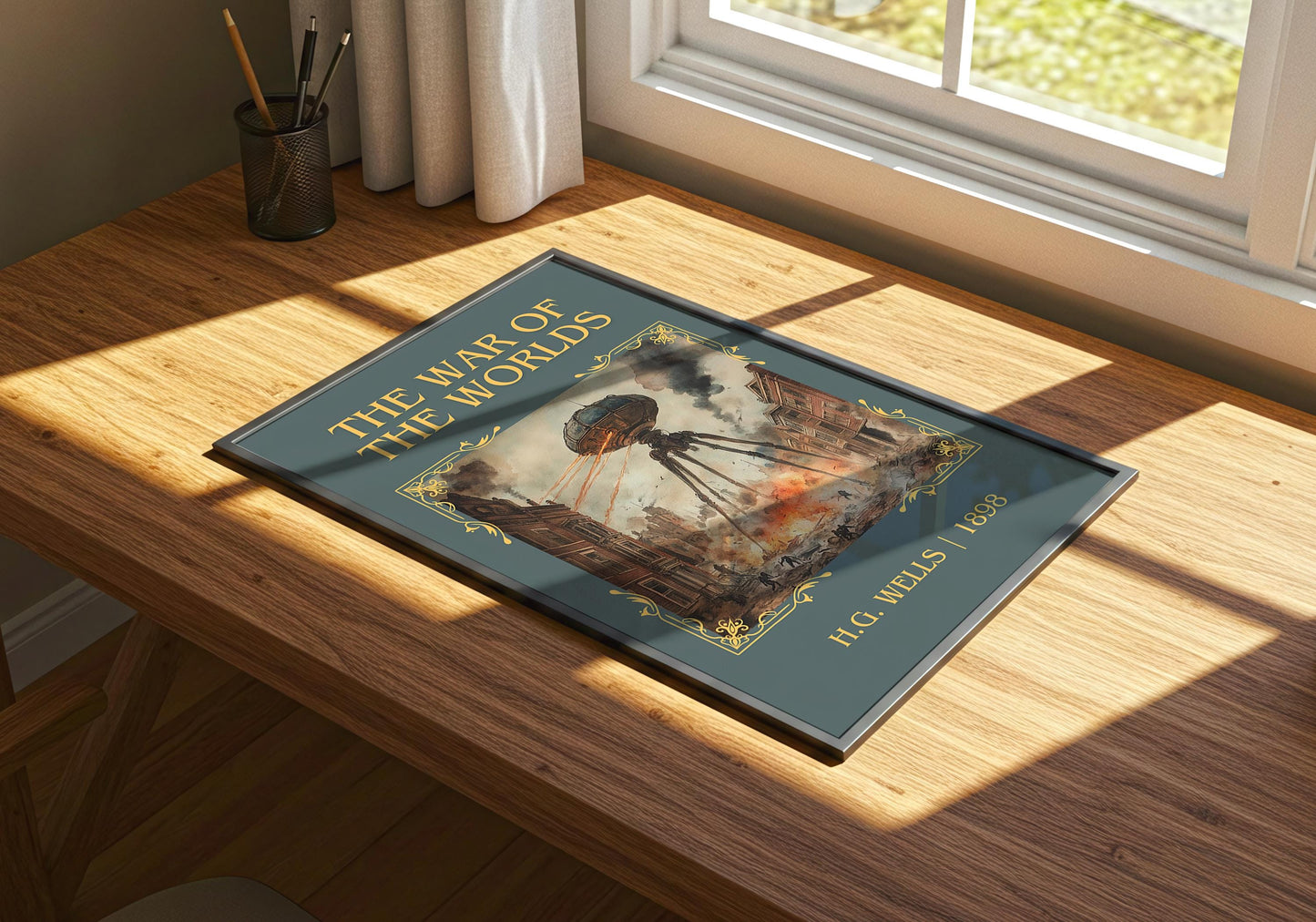 The War Of The Worlds by H.G. Wells | Descriptive Book Poster | Minimalist