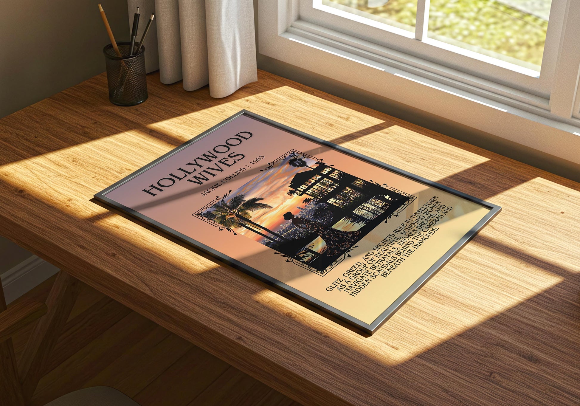 Hollywood Wives by Jackie Collins | Descriptive Book Poster | Blurby