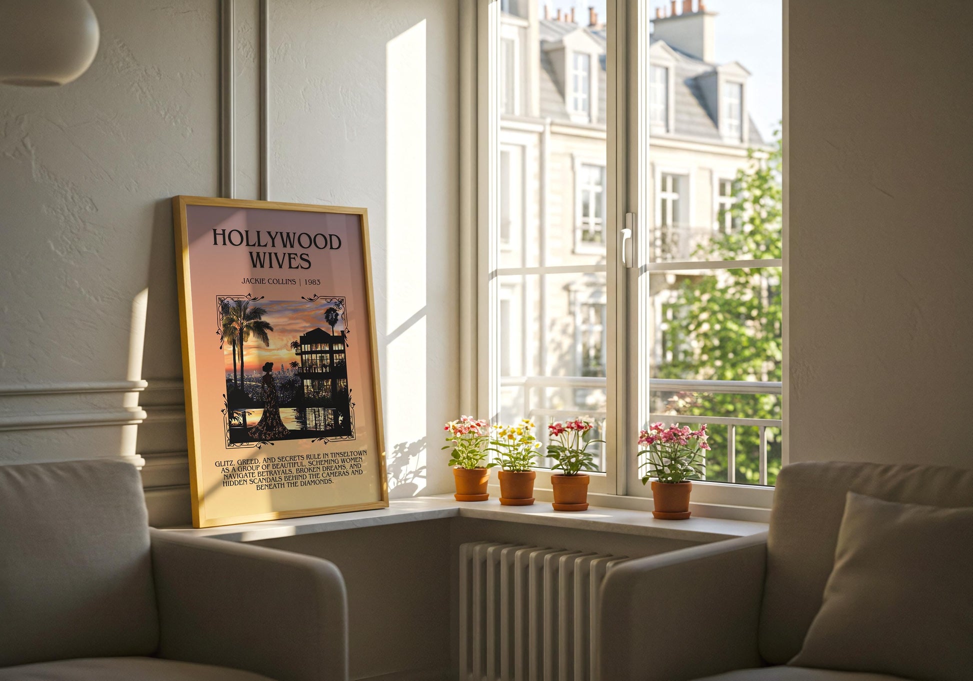 Hollywood Wives by Jackie Collins | Descriptive Book Poster | Blurby