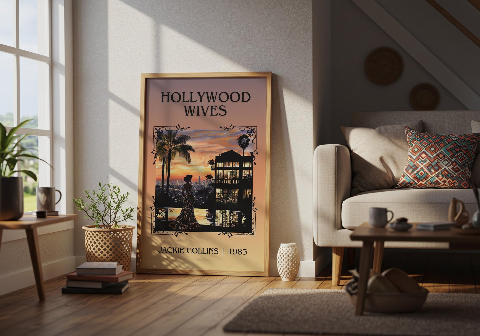 Hollywood Wives by Jackie Collins | Descriptive Book Poster | Minimalist