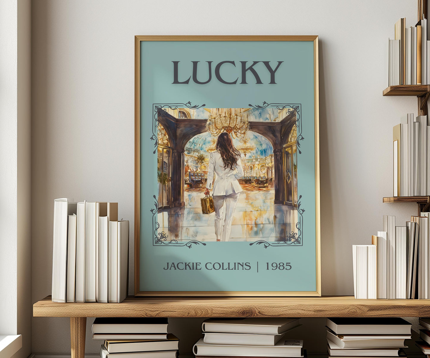 Lucky by Jackie Collins | Descriptive Book Poster | Minimalist