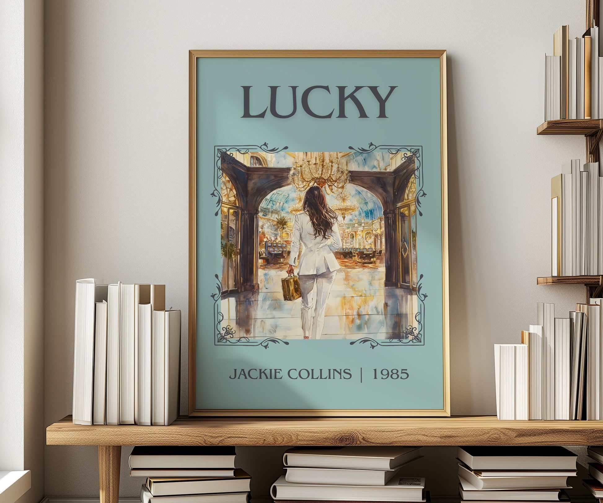 Lucky by Jackie Collins | Descriptive Book Poster | Minimalist