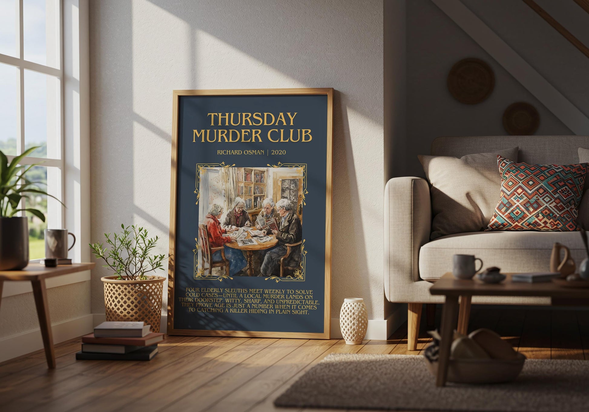 Thursday Murder Club by Richard Osman | Descriptive Book Poster | Blurby