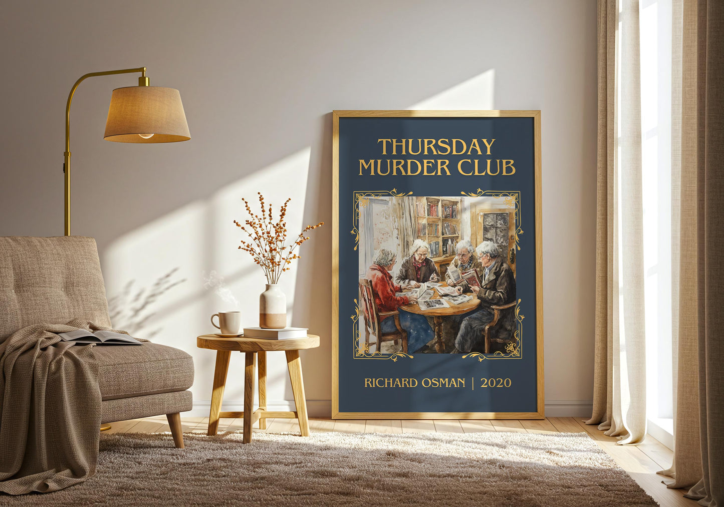 Thursday Murder Club by Richard Osman | Descriptive Book Poster | Minimalist