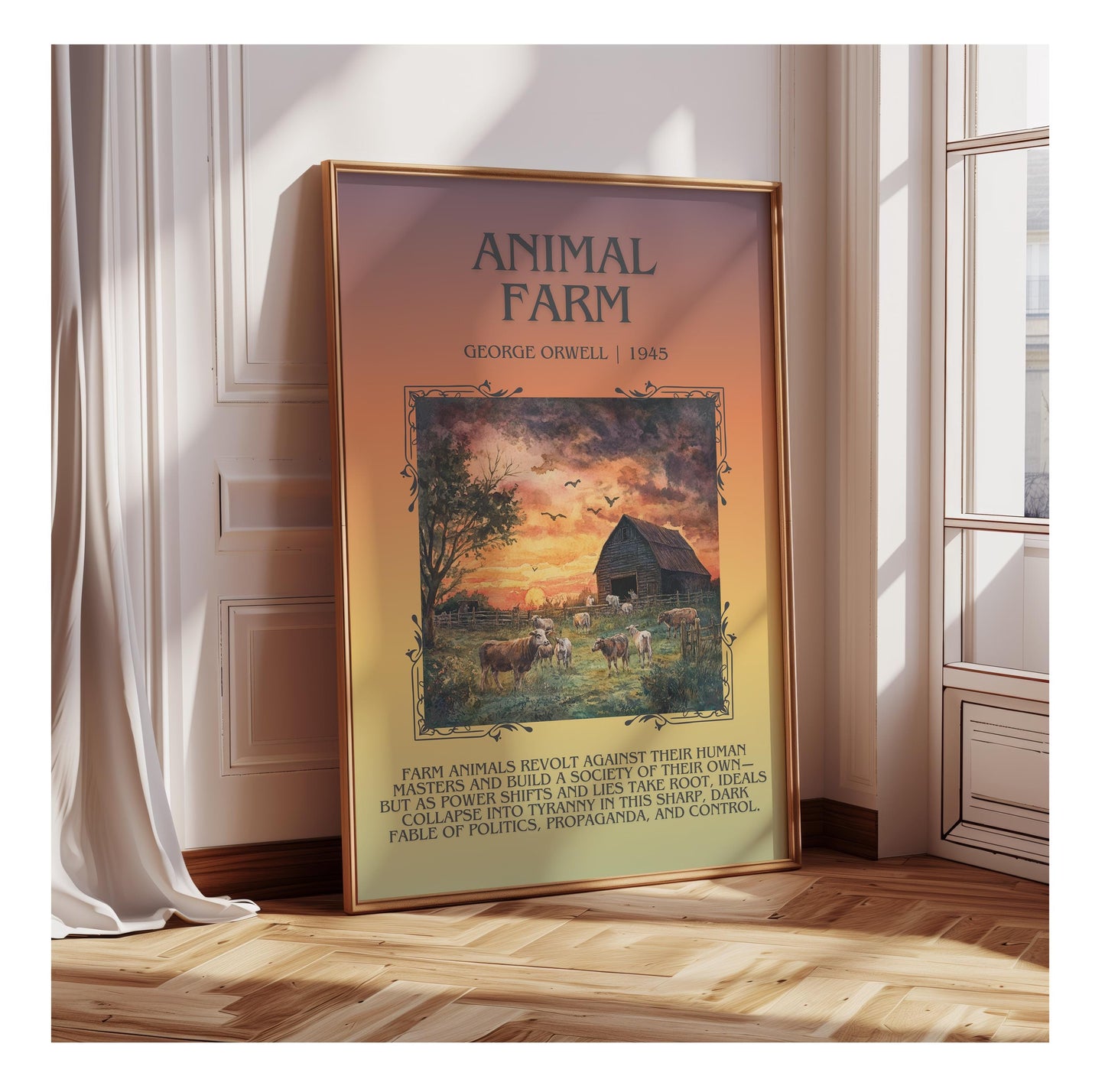 Animal Farm by George Orwell | Descriptive Book Poster | Blurby