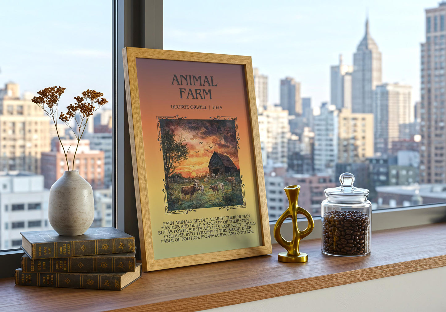 Animal Farm by George Orwell | Descriptive Book Poster | Blurby