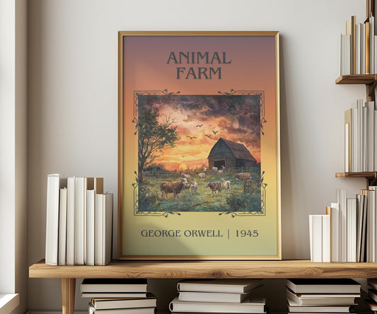 Animal Farm by George Orwell | Descriptive Book Poster | Minimalist
