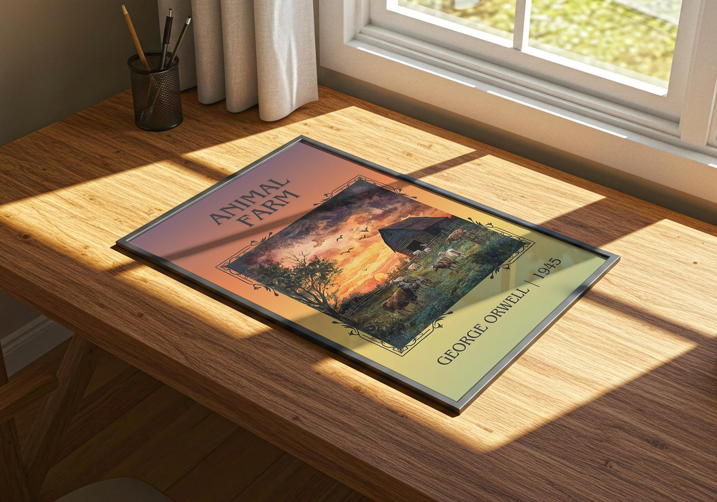 Animal Farm by George Orwell | Descriptive Book Poster | Minimalist