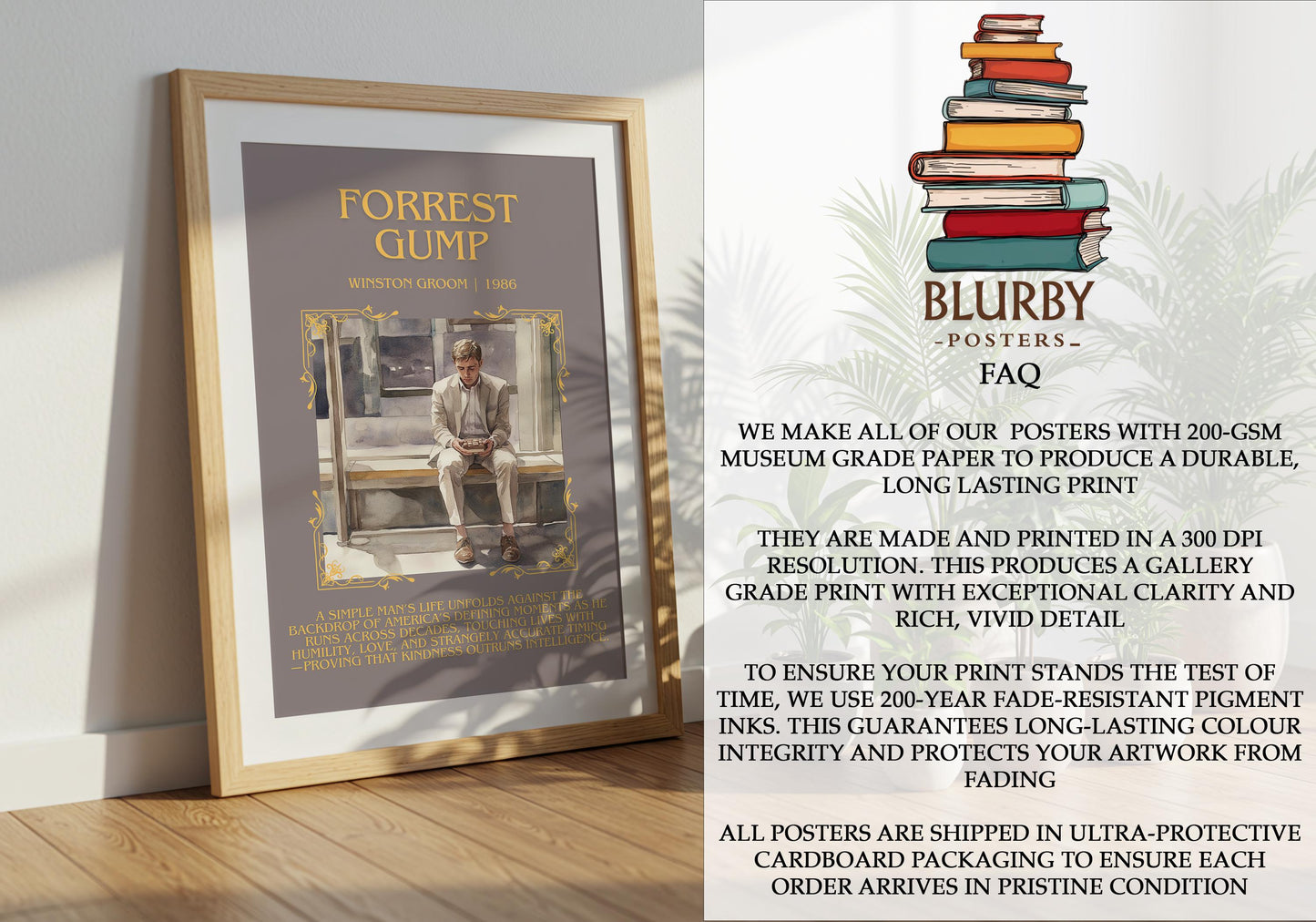 Forest Gump by Winston Groom | Descriptive Book Poster | Blurby