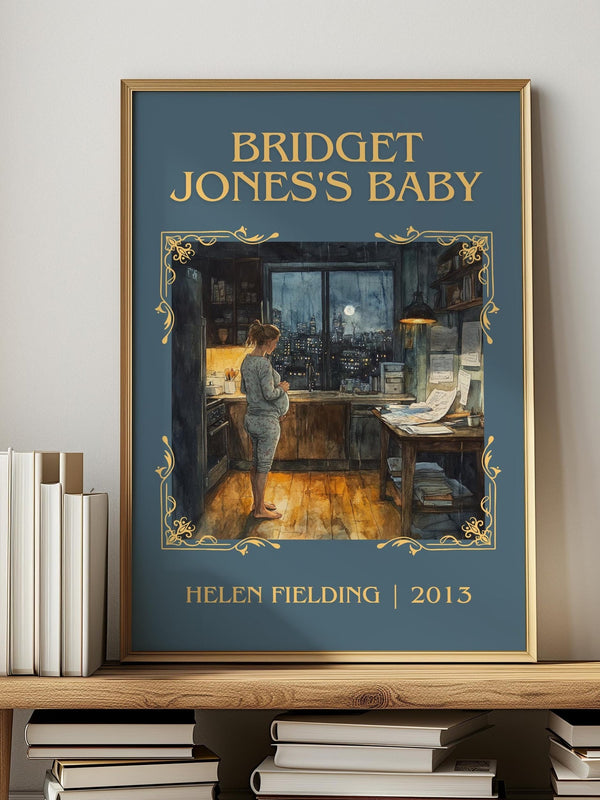 Bridget Jones's baby classic book art print in frame leaning in hallway – romance wall art