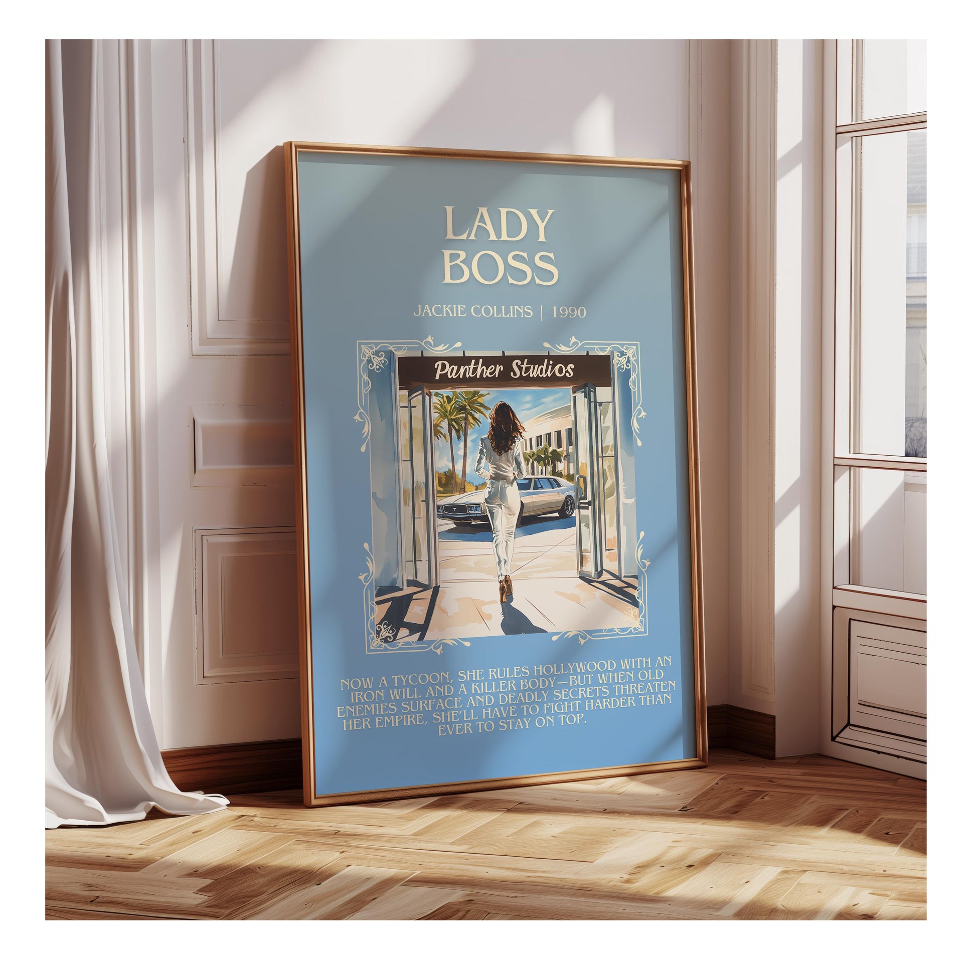 Lady Boss by Jackie Collins | Descriptive Book Poster | Blurby