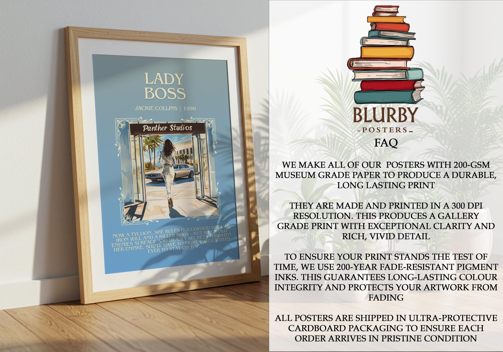 Lady Boss by Jackie Collins | Descriptive Book Poster | Blurby