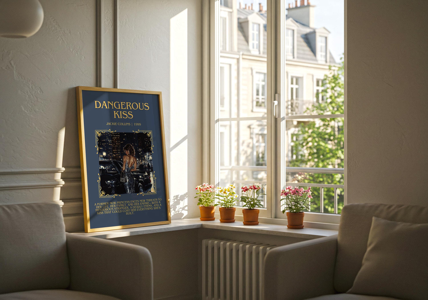 Dangerous Kiss by Jackie Collins | Descriptive Book Poster | Blurby