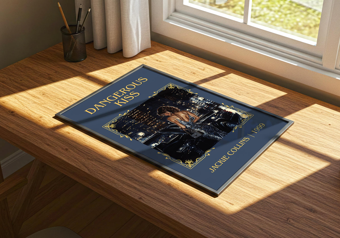 Dangerous Kiss by Jackie Collins | Descriptive Book Poster | Minimalist