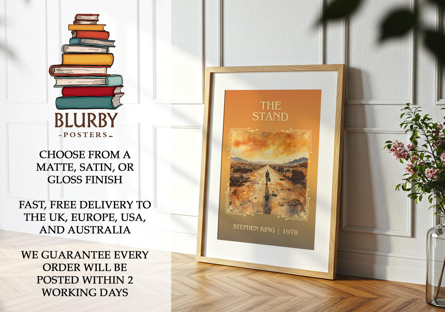 The Stand by Stephen King | Descriptive Book Poster | Minimalist