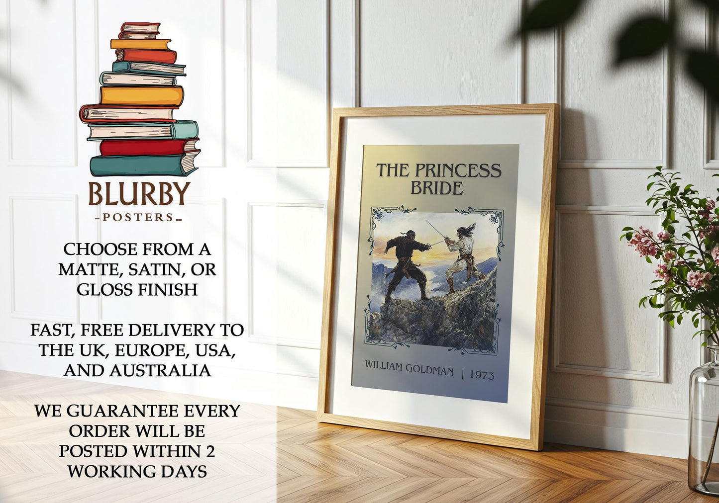 The Princess Bride book poster packaging – museum-quality print rolled in protective tube