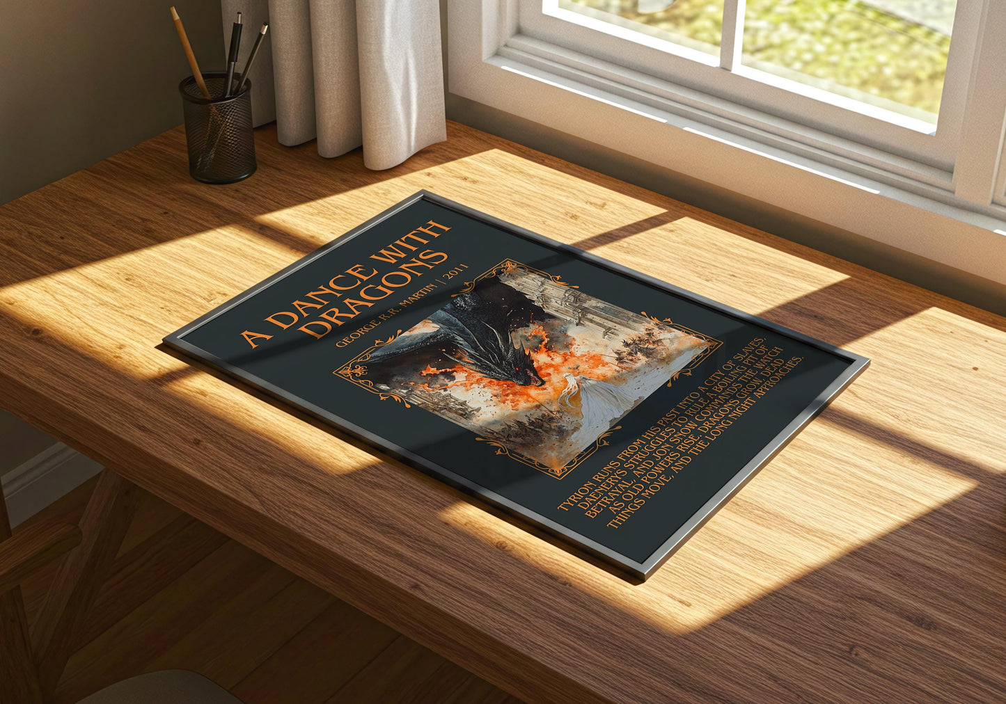 A Dance With Dragons by George R.R. Martin | Descriptive Book Poster | Blurby