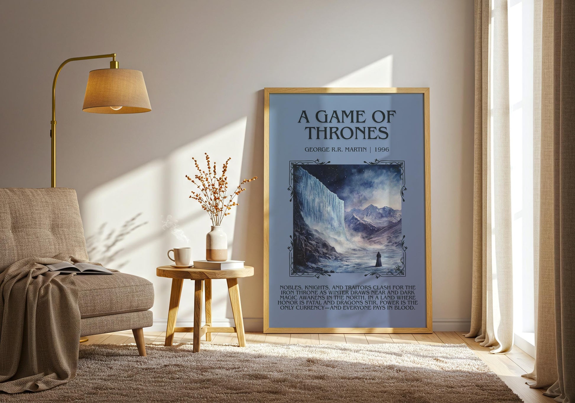 A Game Of Thrones by George R.R. Martin | Descriptive Book Poster | Blurby