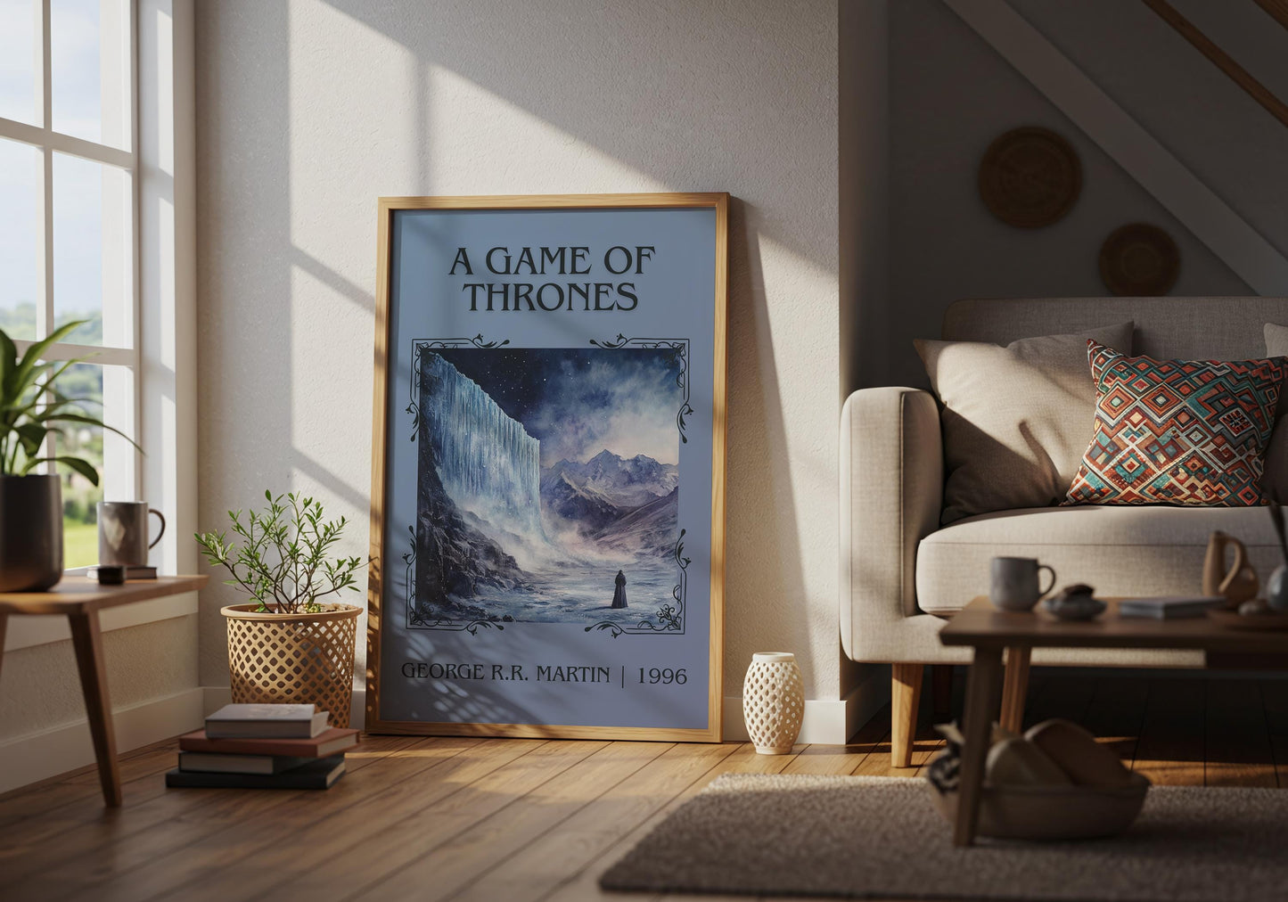 A Game Of Thrones by George R.R. Martin | Descriptive Book Poster | Minimalist