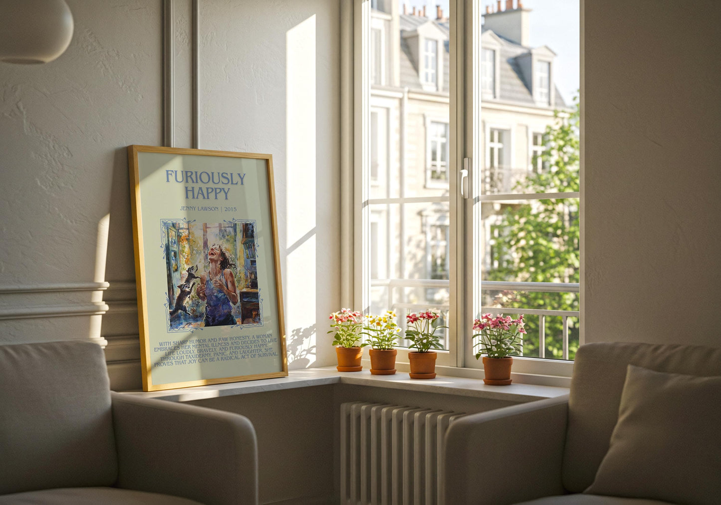 Furiously Happy by Jenny Lawson | Descriptive Book Poster | Blurby