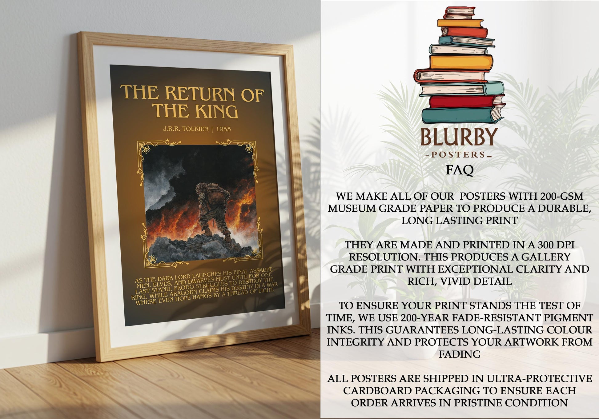 The Return Of The King by J.R.R. Tolkien | Descriptive Book Poster | Blurby