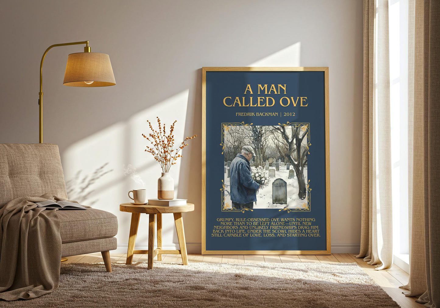 A Man Called Ove by Fredrik Backman | Descriptive Book Poster | Blurby