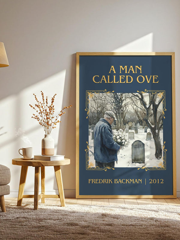 A Man Called Ove classic book art print paper finish options – matte satin gloss