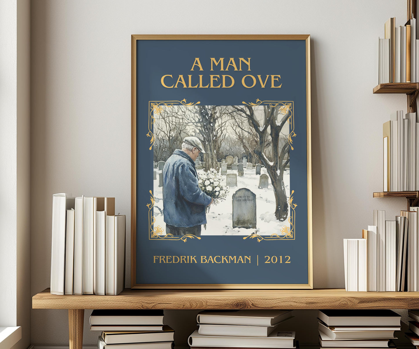A Man Called Ove by Fredrik Backman | Descriptive Book Poster | Minimalist