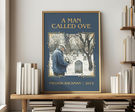 A Man Called Ove by Fredrik Backman | Descriptive Book Poster | Minimalist