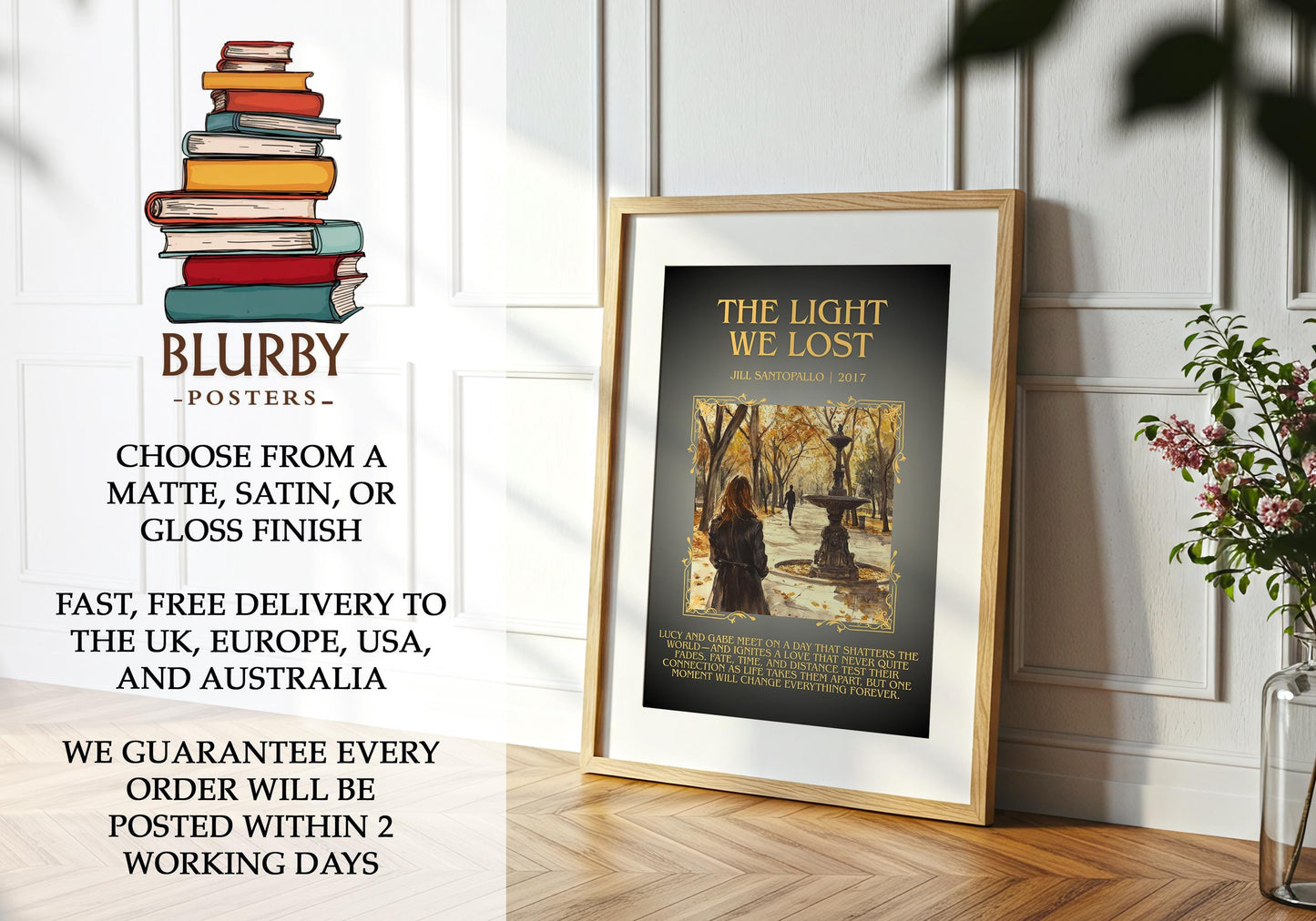 The Light We Lost by Jill Santopallo | Descriptive Book Poster | Blurby