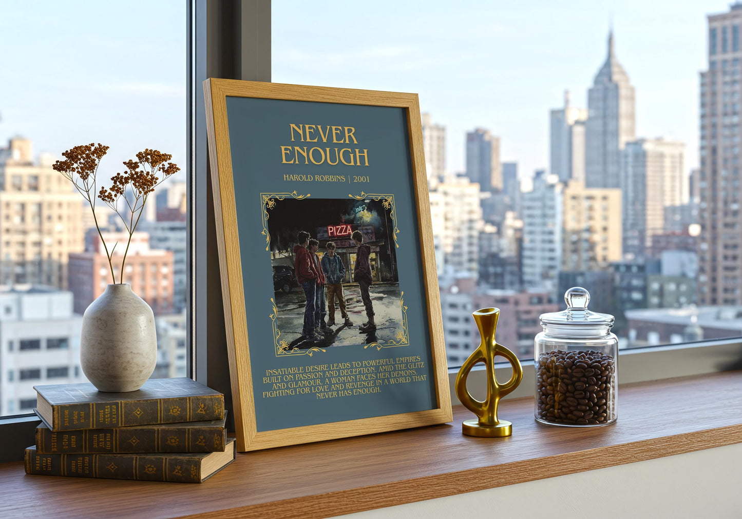 Never Enough by Harold Robbins | Descriptive Book Poster | Blurby
