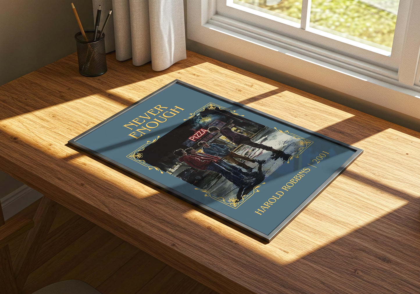 Never Enough by Harold Robbins | Descriptive Book Poster | Minimalist