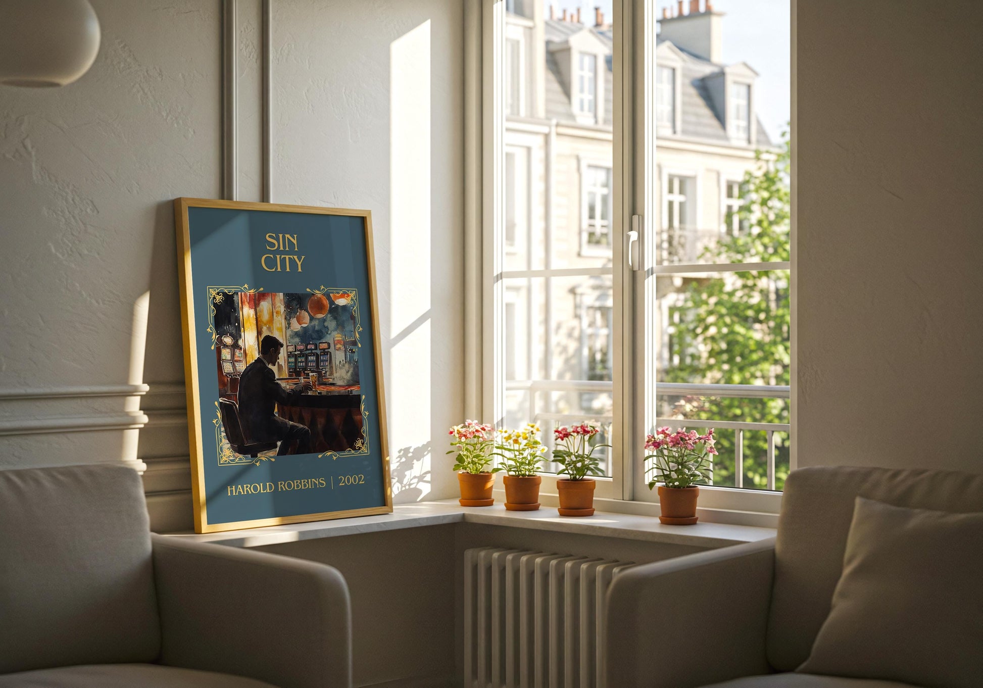 Sin City by Harold Robbins | Descriptive Book Poster | Minimalist